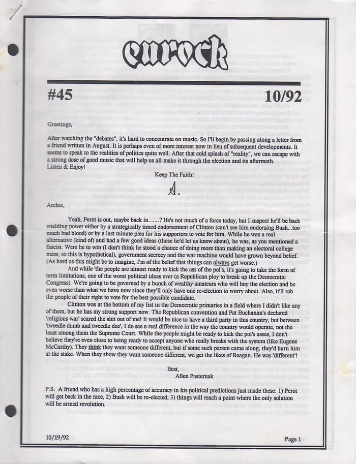 Eurock #45 (10/1992)
