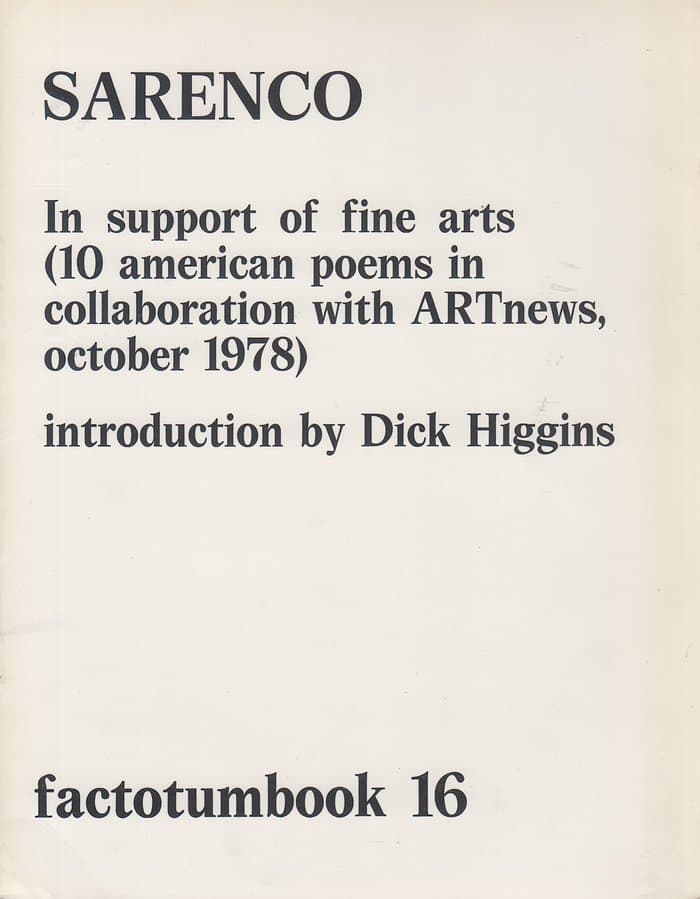 Factotumbook 16 - Sarenco
