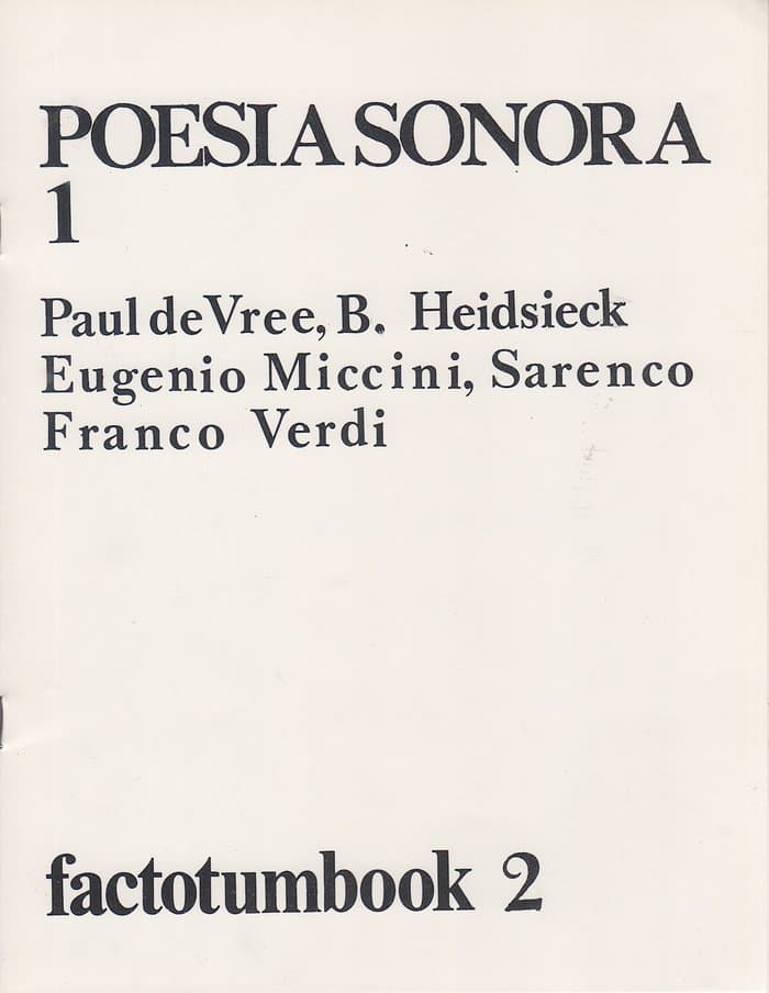 Factotumbook 02 - Poesia Sonora 1