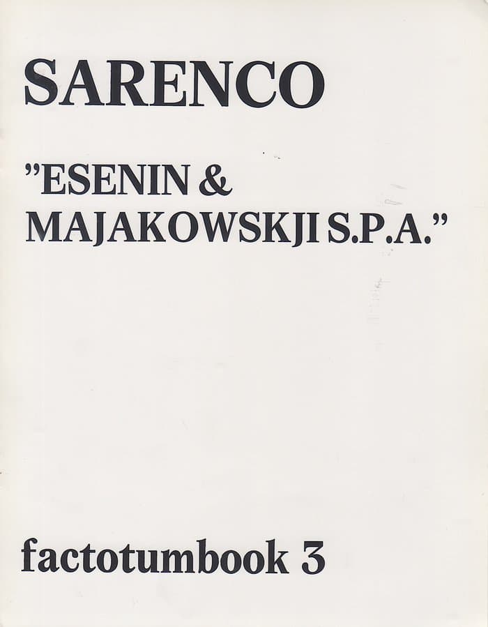 Factotumbook 03 - Sarenco