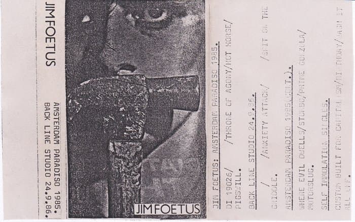 Amsterdam Paradiso 1985 / Back line Studio 24.9.1986