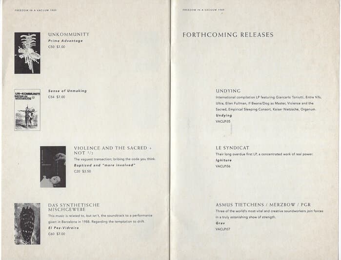 Catalogue 1989