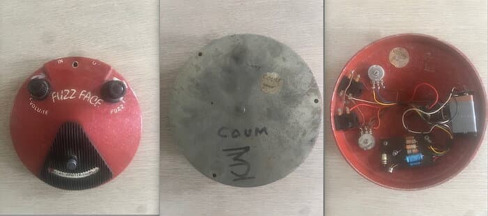 Gens original 60’s "Mark 4 Fuzz Face" with Coum Trannsmissions Gear written on the inside and outside plus an early version of the 23 Sigil