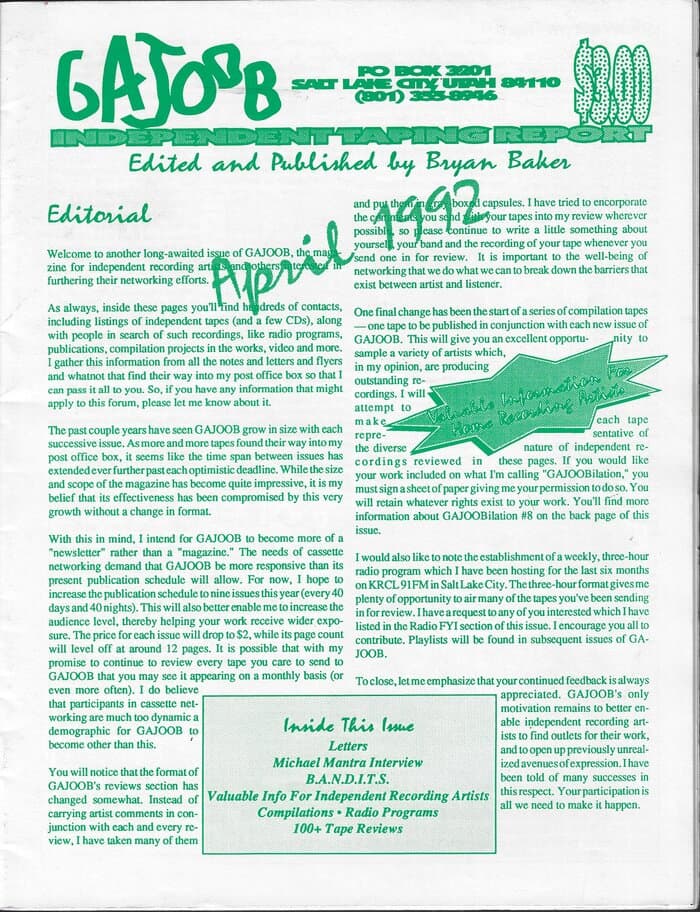 Gajoob April 1992