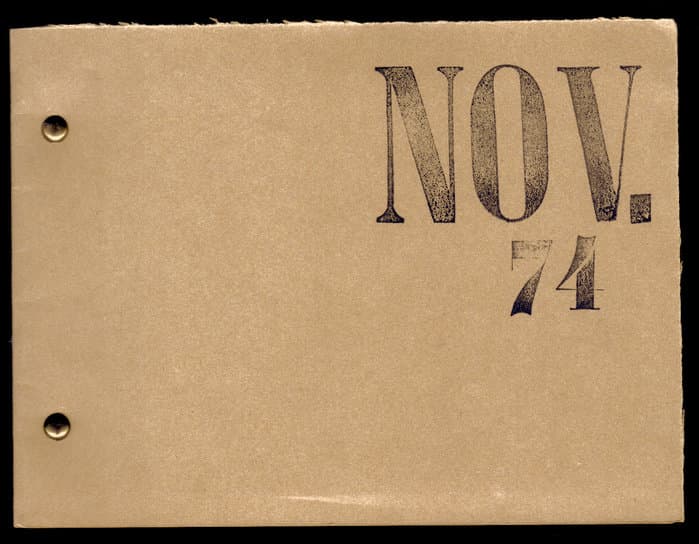 Exhibition Catalogue Nov 74