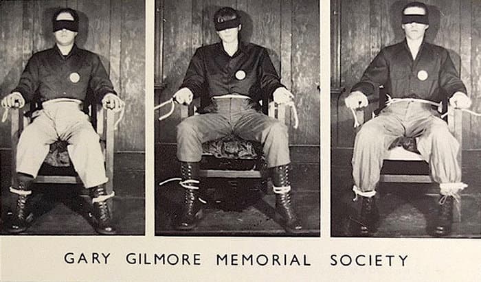 Gary Gilmore Memorial Society Postcard