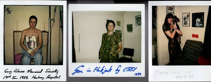 3 Polaroids 1980-1982 (one with Cosey and Tanith)