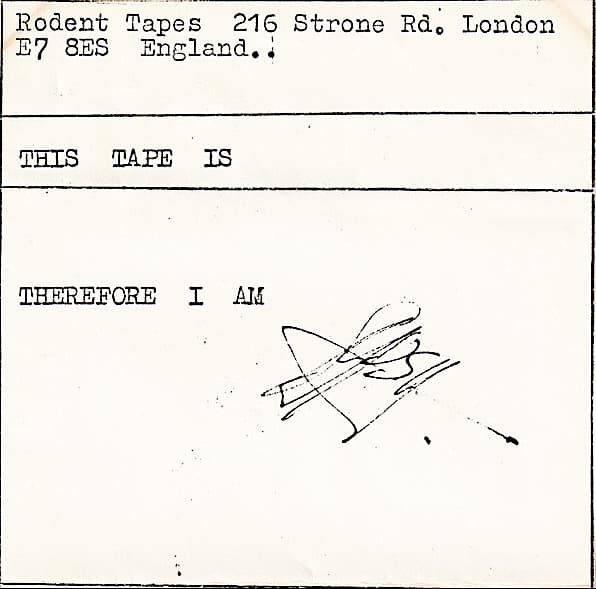 This Tape is - Therefore I am