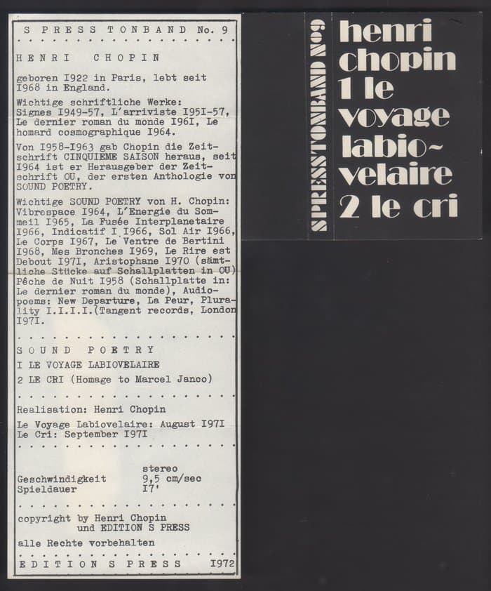 Le Voyage Labiovelaire / Le Cri