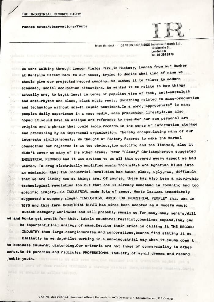 The Industrial Records Story
