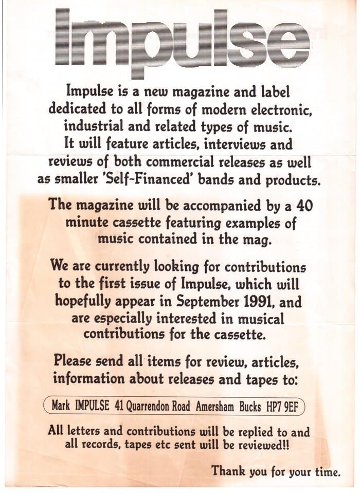 Impulse Magazine Promo Sheet