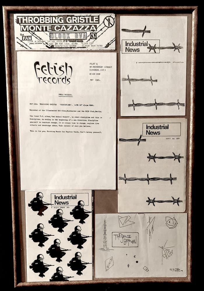 Industrial Newsletters framed plus Fetish Promo-Info to Discipline 12"