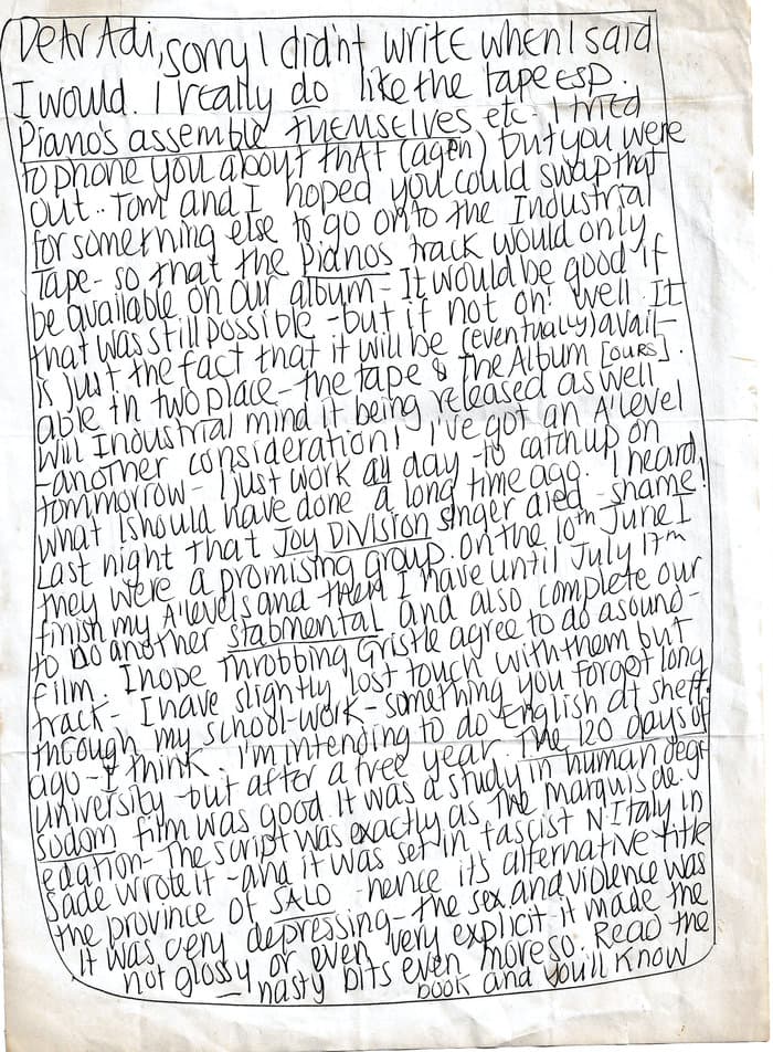 early letters by John Balance