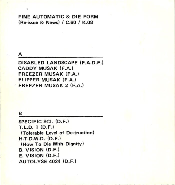Fine AutomatiC & Die Form RE, C60