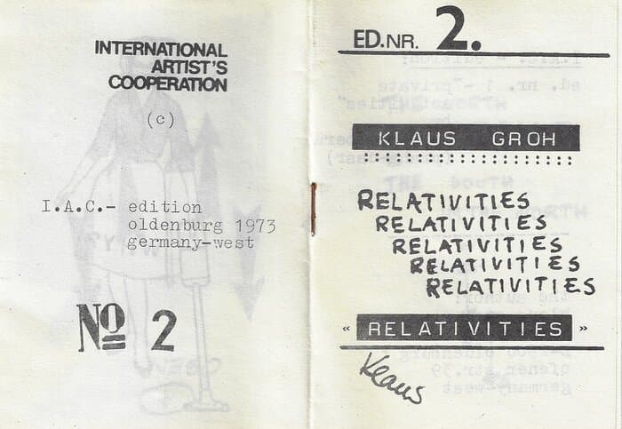 I.A.C. Edition No.02 - Relativities