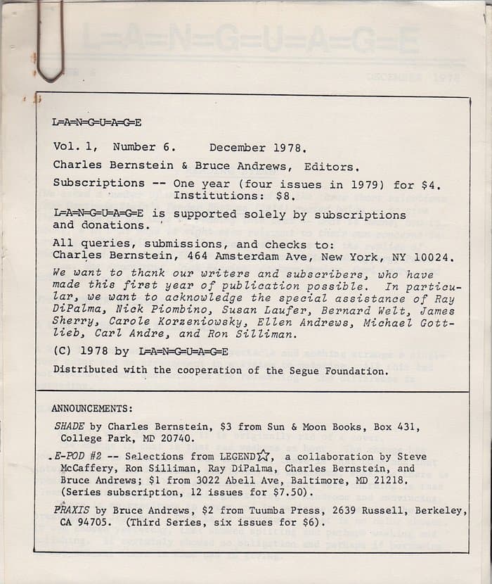 Language December 78