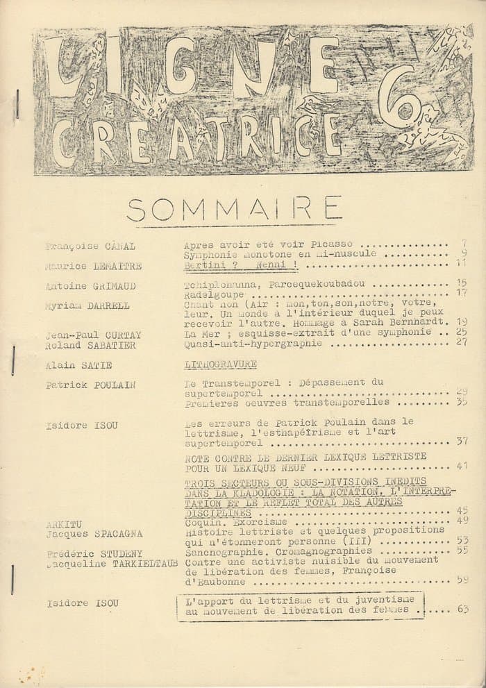 Ligne Creatrice 06 (December 1971)