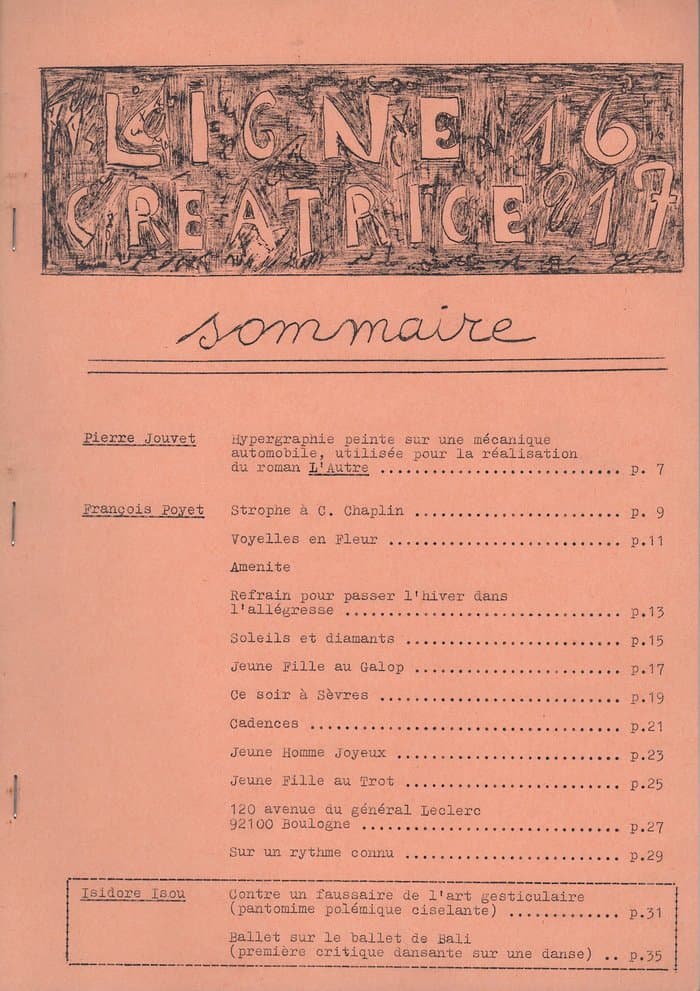 Ligne Creatrice 16 / 17 (1973)