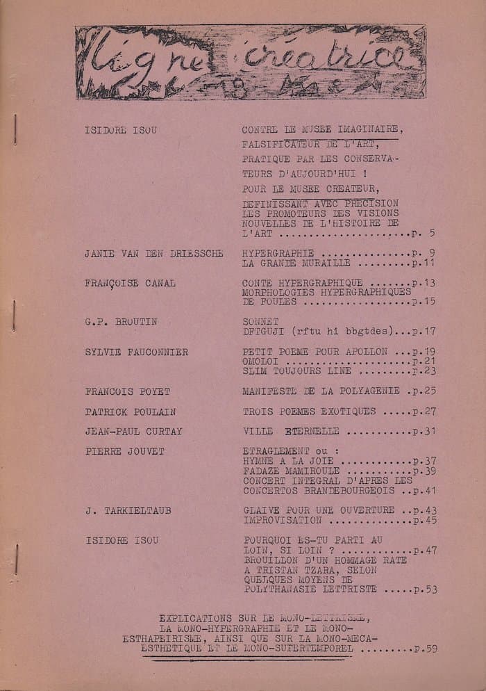 Ligne Creatrice 18 (1973)