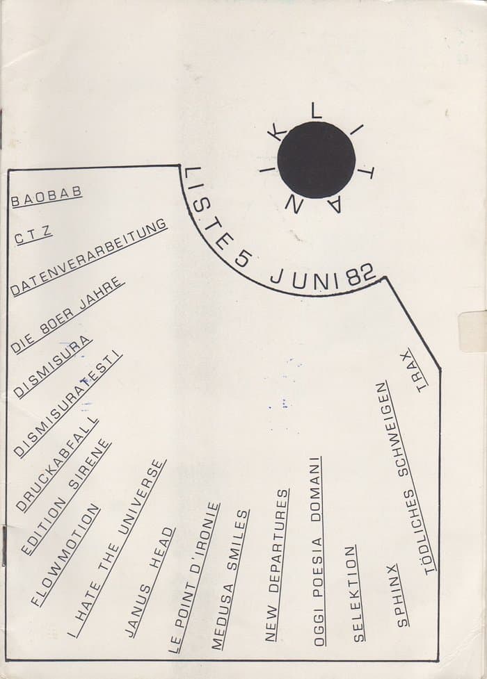 Litanic D/K Liste 5 (June 1982)