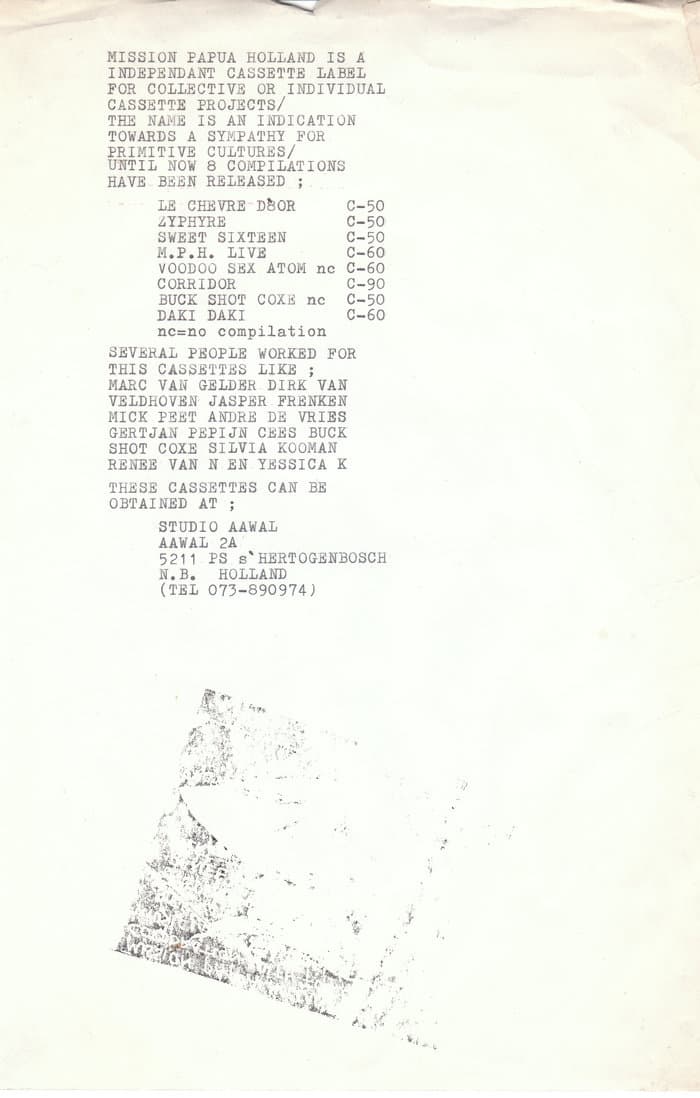 Mission Papua Holland Overview of Tapes