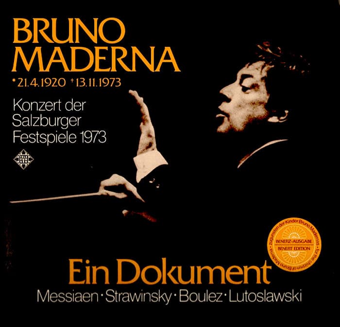 Konzert Der Salzburger Festspiele 1973 Ein Dokument