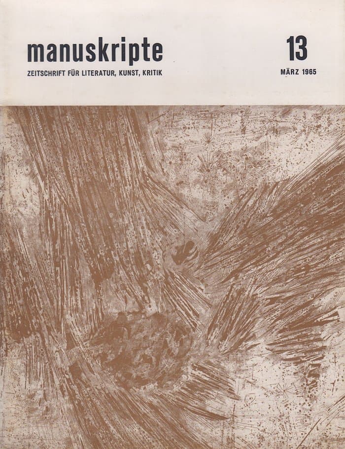 Manuskripte 13 / 1966