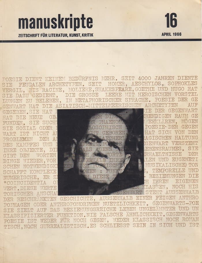 Manuskripte 16 / 1966