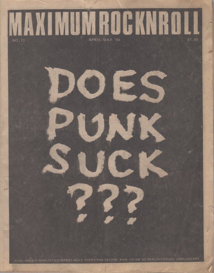 Maximum Rocknroll No.13 (April / May 84)
