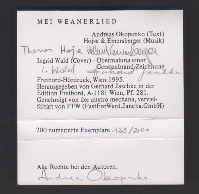 Mei Weanerlied