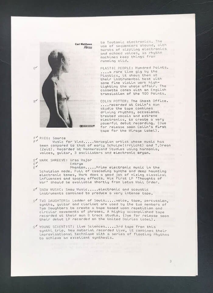 selected Mirage Distribution and Label Catalogues 1981-1985