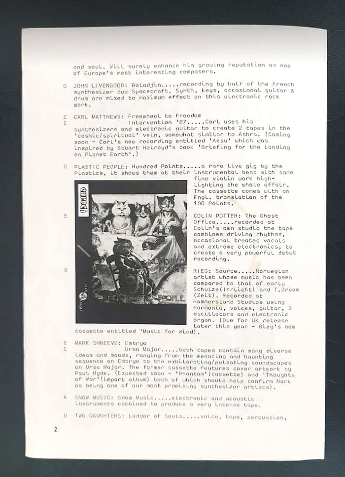selected Mirage Distribution and Label Catalogues 1981-1985