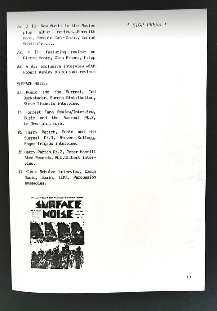 selected Mirage Distribution and Label Catalogues 1981-1985