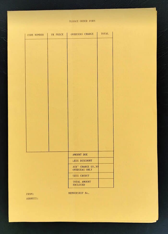 selected Mirage Distribution and Label Catalogues 1981-1985