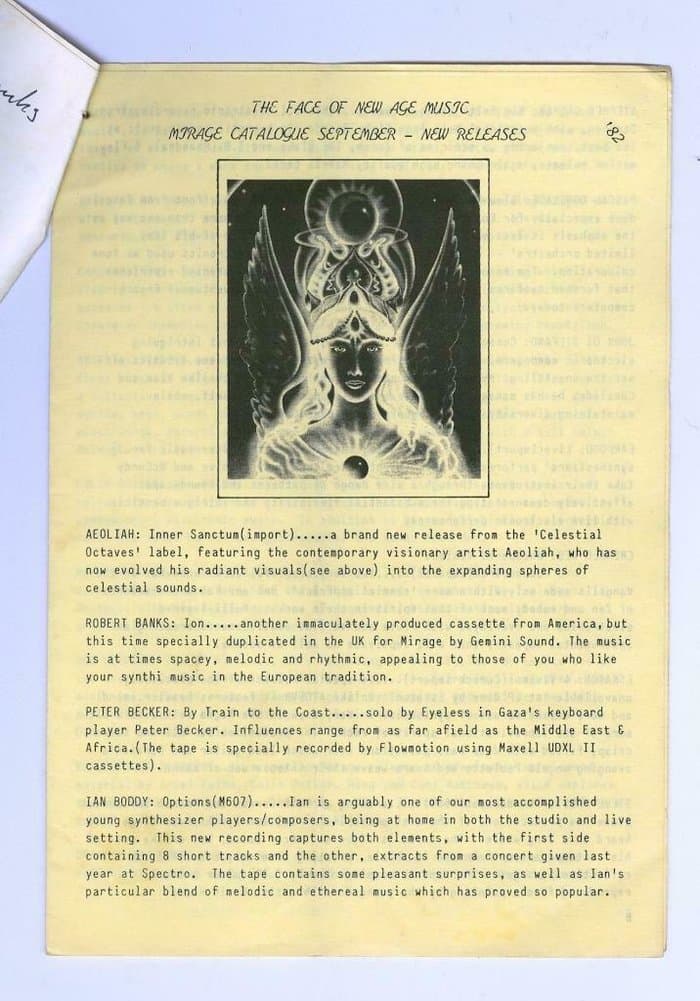 Mirage Catalogue and Distribution 1982