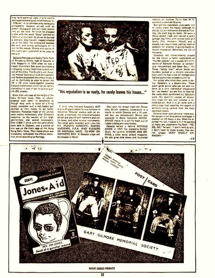 Promo Sheets Industrial Records