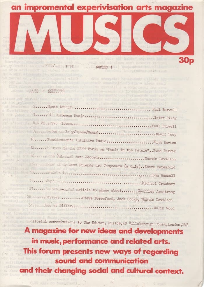 Musics 01  (April / May 1975)