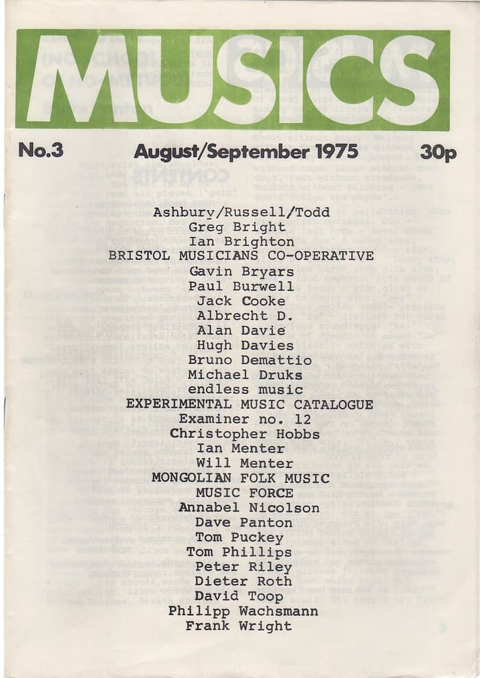 Musics 03 (August / September 1975)