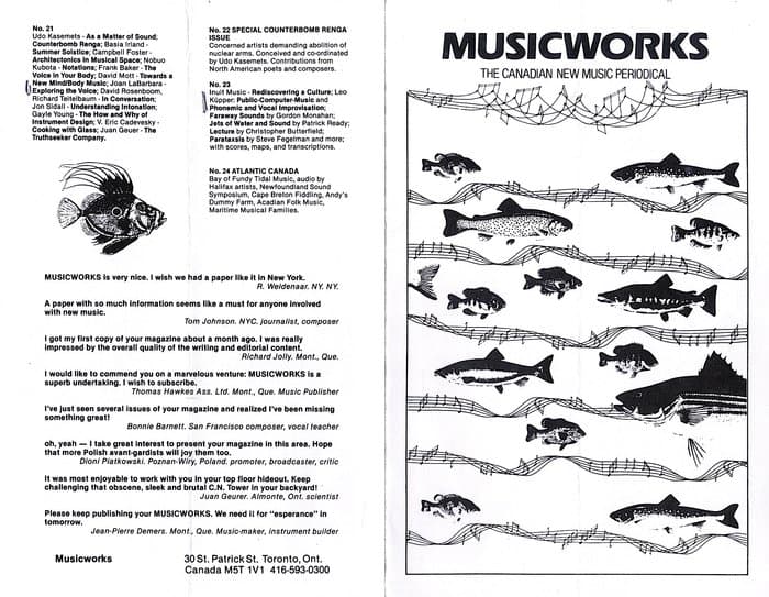 Musicworks Release Infos and Catalogues 10-40