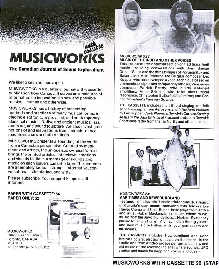 Musicworks Release Infos and Catalogues 10-40