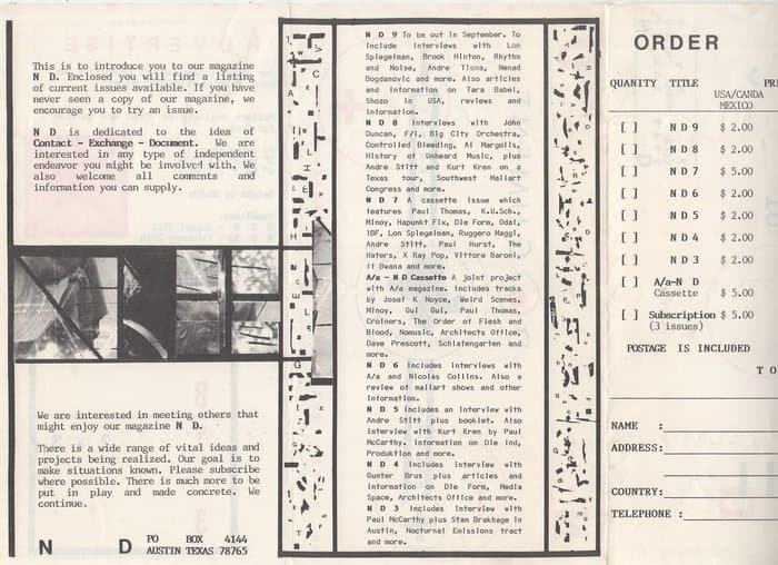 ND (New Dachau) Advertisement