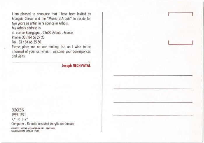 Joseph Nechvatal Residence in Arbois Postcard