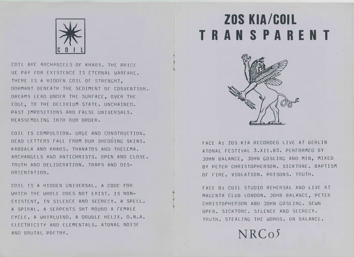 Nekrophile Records Catalogue 1984