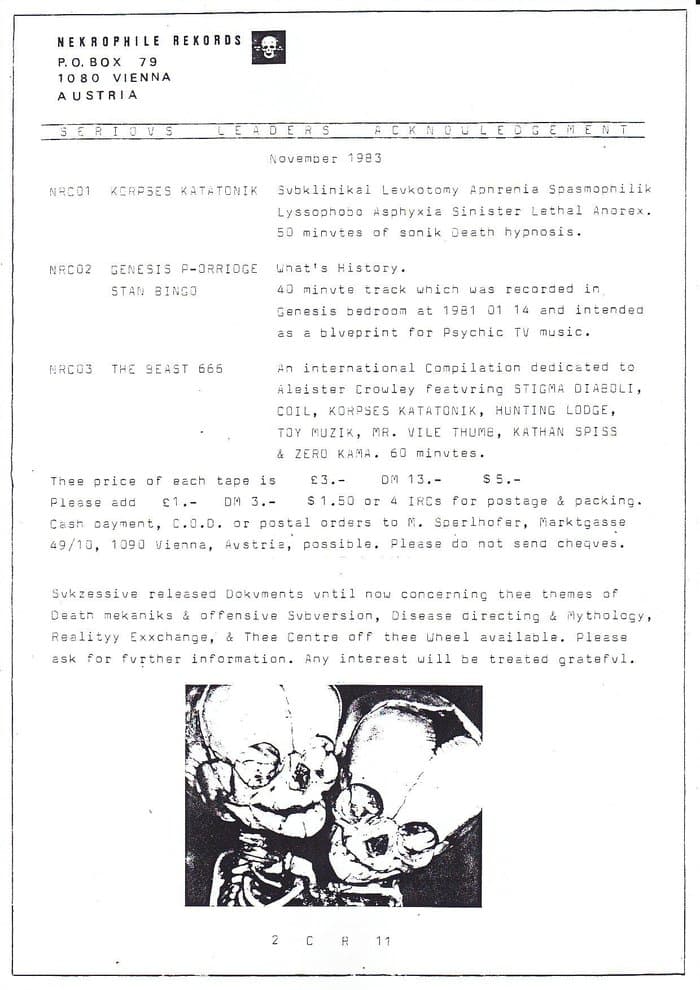 Nekrophile Records Promo Overview to "The Beast 666"