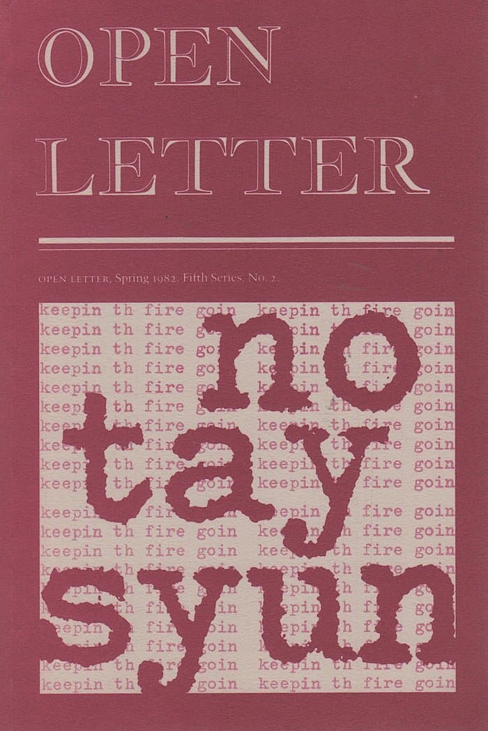 Open Letter Volume 5 Number 2 1982