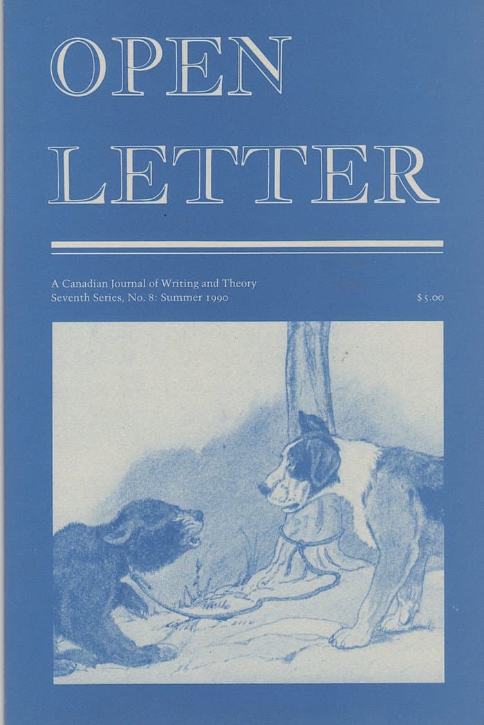 Open Letter Volume 7 Number 8 1990