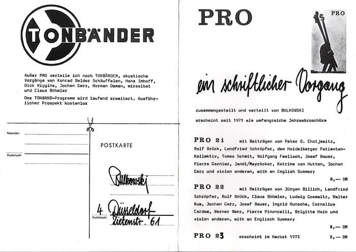 Ein Schriftlicher Vorgang - early Overview