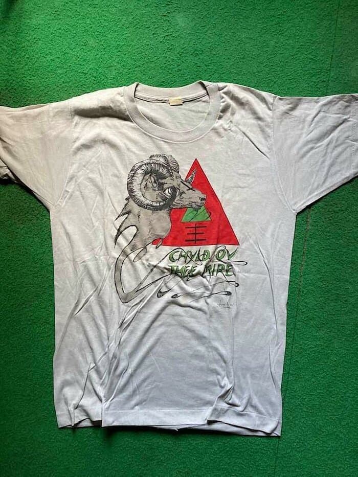 selected Psychic TV and Charlews Manson Aleister Corwley and Jim Jones related Shirts from Jordi Valls