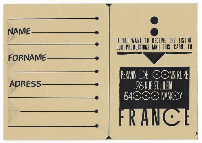 Permis De Construire Postcard