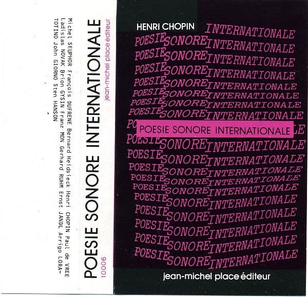 Poésie Sonore Internationale 1 & 2